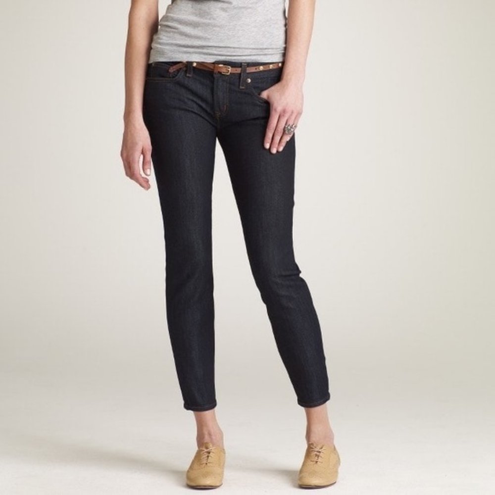 J. Crew Toothpick Ankle Jeans - Deep Indigo Wash (Tailored to fit 28)